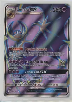 Full Art - Lunala GX Pokemon Sun & Moon Base #141 - Image 1