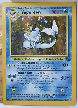 Vaporeon 12/64 - Jungle Unlimited Holo Rare Pokemon TCG MP - Image 1