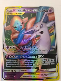 Pokemon Espeon & Deoxys GX 72/236 Unified Minds Ultra Rare - Tag Team - Image 4