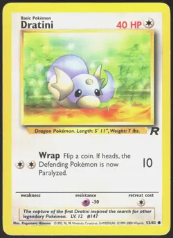 Team Rocket Dratini 53/82 Common Pokemon Unlimited LP - Image 1