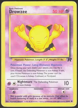 Team Rocket Drowzee 54/82 Common Pokemon Unlimited HP - Image 1