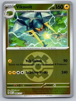 VIKAVOLT (QUICK BALL) 066/217 REVERSE HOLO UC POKEMON ASCENDED HEROES NM/M - Image 1