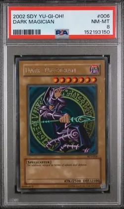Yu-Gi-Oh 2002 Dark Magician SDY-006 Ultra Rare PSA 8 - Image 1
