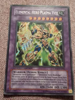 Yu-Gi-Oh Elemental Hero Plasma Vice CT04 Secret Rare LP/MP - Image 1