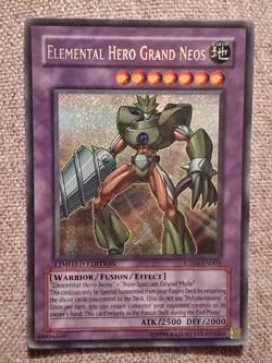 Yu-Gi-Oh Elemental Hero Grand Neos CT04 Secret Rare MP - Image 1