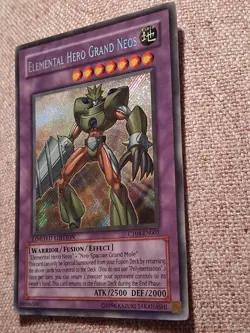 Yu-Gi-Oh Elemental Hero Grand Neos CT04 Secret Rare MP - Image 2