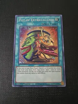 Yugioh Pot Of Extravagance MP20-EN030 Secret Rare 1st Ed NM - Image 1