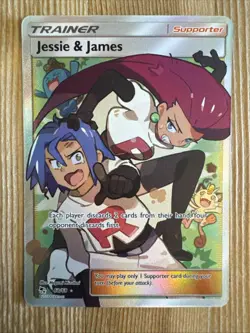 Jessie & James - 68/68 - Pokemon Hidden Fates Sun & Moon Full Art Rare Card NM - Image 1