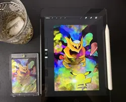 Giratina & Pikachu pokemon TCG Custom Card Fan Display 1/1 - Image 5