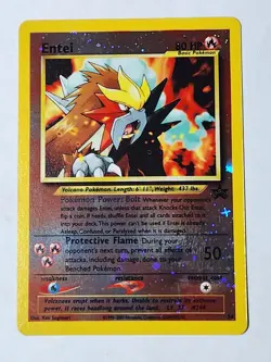 Entei #34 Black Star Promo Reverse Holo Rare Vintage Pokemon Card - NM - Image 1
