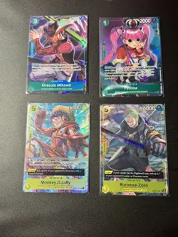 One Piece TCG - Illustration Box Volume 3 & 4 Promo Card Set Of 4 English - Image 1