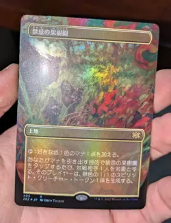 MTG: Forbidden Orchard BORDERLESS FOIL, NM Japanese Double Masters 2022 Card!! - Image 3