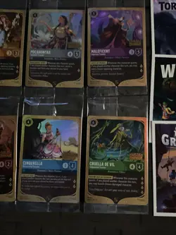 Disney Lorcana Wilds Unknown Prerelease Promo Set 6 Cards + Postcard 3 Set TCG - Image 3