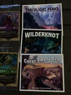 Disney Lorcana Wilds Unknown Prerelease Promo Set 6 Cards + Postcard 3 Set TCG - Image 5