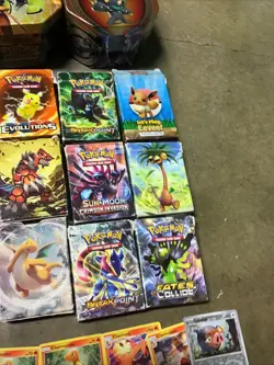 HUGE Lot Of Pokemon Cards W/ Holographs/ Tins: GX Tag Team, Evolutions, Etc Used - Image 5
