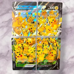Pikachu V-Union [Set of 4] SWSH: Sword & Shield Promo Cards Holo NM - Image 1