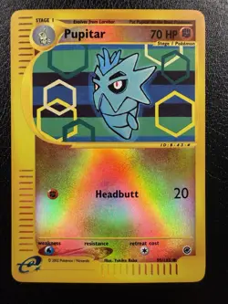 Pupitar 90/165 Reverse Holo Expedition Pokemon Card LP/NM - Image 1