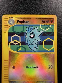 Pupitar 90/165 Reverse Holo Expedition Pokemon Card LP/NM - Image 2
