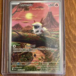 Larvesta 099/086 SV: Black Bolt Illustration Rare Holo Pokemon TCG Card NM - Image 1