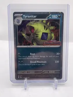 Pokemon TCG Tyranitar Scarlet & Violet Paldea Evolved Holo Card 135/193 Stamped - Image 1
