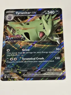 Tyranitar ex Prismatic Evolutions STAMP Double Rare Pokemon Card - Image 2