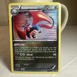 Salamence 8/20 Holo Card Stage 2 140 HP 2012 Pokemon NM - Image 1