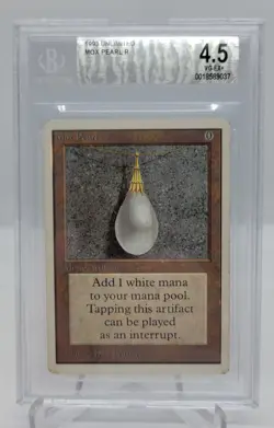 Mox Pearl Magic mtg English Unlimited Beckett Graded BGS 4.5 Vg/Ex+ - Image 1