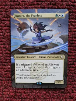 Katara, the Fearless MTG Avatar The Last Airbender Hand Painted Full Altered Art - Image 2