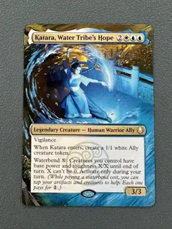 Katara, Water Tribes Hope MTG Avatar The Last Airbender Hand Painted Altered Art - Image 1