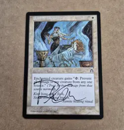 UNPLAYED SIGNED Samite Blessing Stronghold NM MTG Magic REBECCA GUAY EDH CUBE - Image 1