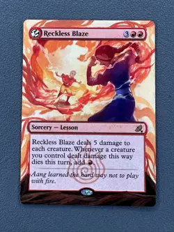 Reckless Blaze MTG Avatar: The Last Airbender Eternal Hand Painted Altered Art v - Image 1