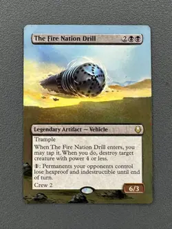 The Fire Nation Drill MTG Avatar: The Last Airbender Hand Painted Altered Art v - Image 1