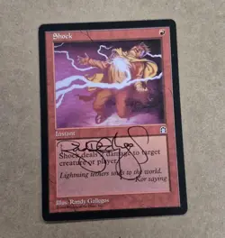 UNPLAYED SIGNED NM Shock Stronghold Magic MTG Randy GALLEGOS EDH CUBE Vintage - Image 1