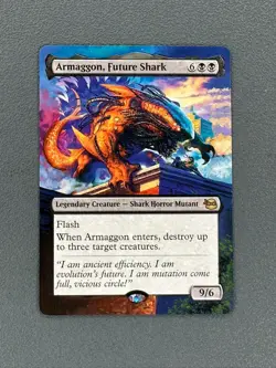 Armaggon, Future Shark MTG Teenage Mutant Ninja Turtles Hand Painted Altered Art - Image 1