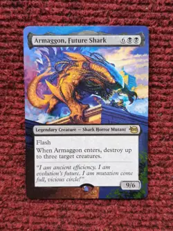 Armaggon, Future Shark MTG Teenage Mutant Ninja Turtles Hand Painted Altered Art - Image 2