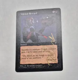 Unplayed Gold Signed NM Wicked Reward Visions D. Alexander Gregory Magic MTG EDH - Image 2