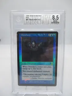Treachery - Foil Magic mtg Urza's Destiny BGS Beckett Graded 8.5 - Image 1