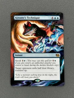 Kitsune's Technique 42 MTG Teenage Mutant Ninja Turtles Hand Painted Altered Art - Image 1