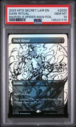 MTG DARK RITUAL 2020 PSA 10 Secret Lair x Marvel's Spider-Man 2025 Foil - Image 1