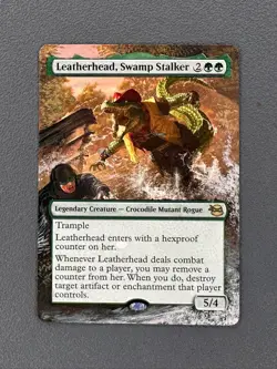 Leatherhead, Swamp Stalker Teenage Mutant Ninja Turtles Hand Painted Altered Art - Image 1