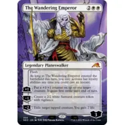 THE WANDERING EMPEROR (BORDERLESS) Kamigawa: Neon Dynasty NEO Planeswalker MTG - Image 1