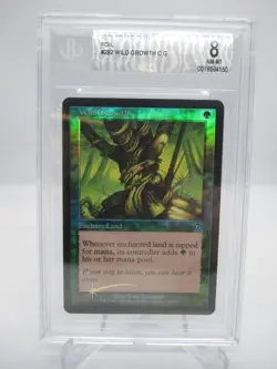 Wild Growth - Foil Magic mtg 7th Edition BGS Beckett Graded 8 - Image 1