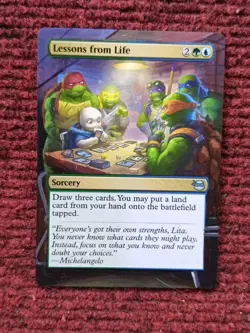 Lessons from Life MTG Teenage Mutant Ninja Turtles Hand Painted Full Altered Art - Image 2