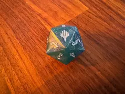 MTG Final Fantasy: Gift Bundle "Crystal" Shinra Blue Oversized D20 Die Dice - Image 2
