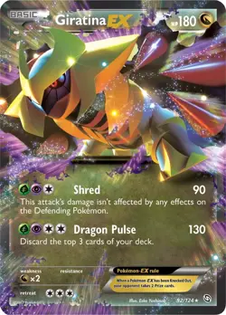 Giratina-EX - 92/124 - Holo Rare ex HP, English Pokemon Dragons Exalted - Image 1