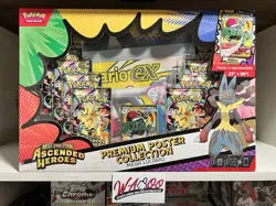 Pokemon Mega Evolution Ascended Heroes Premium Poster Collection Lucario EX Box - Image 1