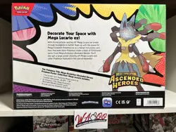 Pokemon Mega Evolution Ascended Heroes Premium Poster Collection Lucario EX Box - Image 2