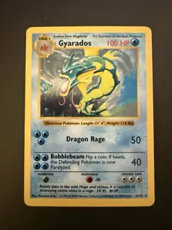 1999 Pokemon Base Set Shadowless #6 Gyarados Holo - Image 1