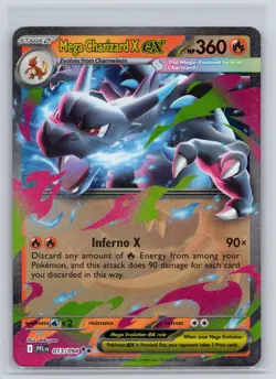 Mega Charizard X ex 013/094 Double Rare Phantasmal Flames Pokemon Near Mint - Image 1