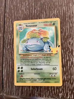 Venusaur 015/102 Base Set Holo Rare 100 HP Stage 2 Pokemon Card - Image 1